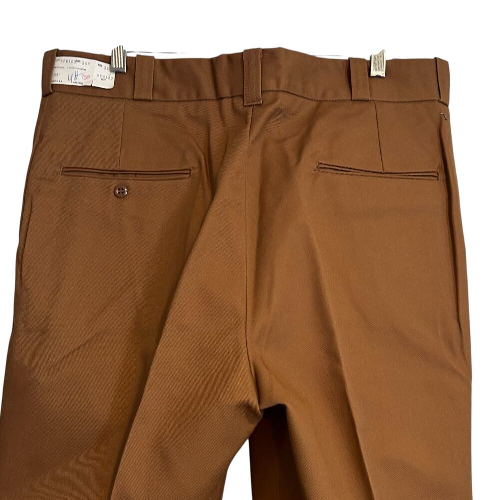 Vintage US Fish & Game Tan Pants Mens Sz 37x30 Pleated Straight Leg Uniform - Picture 13 of 15